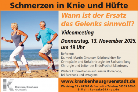 Schmerzen in Knie und Hüfte - Wann ist der Ersatz des Gelenks sinnvoll?