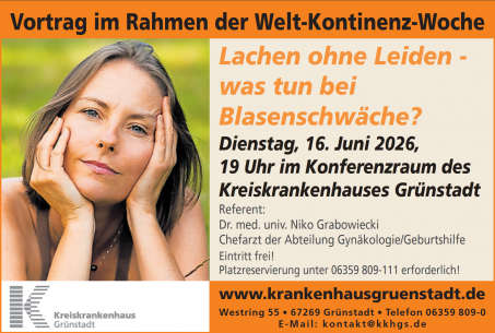 Vortrag - Lachen ohne Leiden - was tun bei  Blasenschwäche?